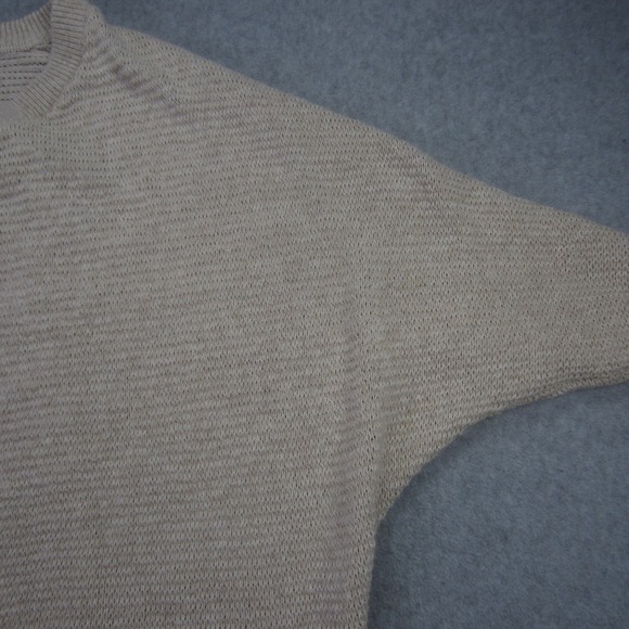 Madewell‎ Cardigan Womens Medium Beige Knit Dolman Sleeve Open FrontSweater - Picture 6 of 16
